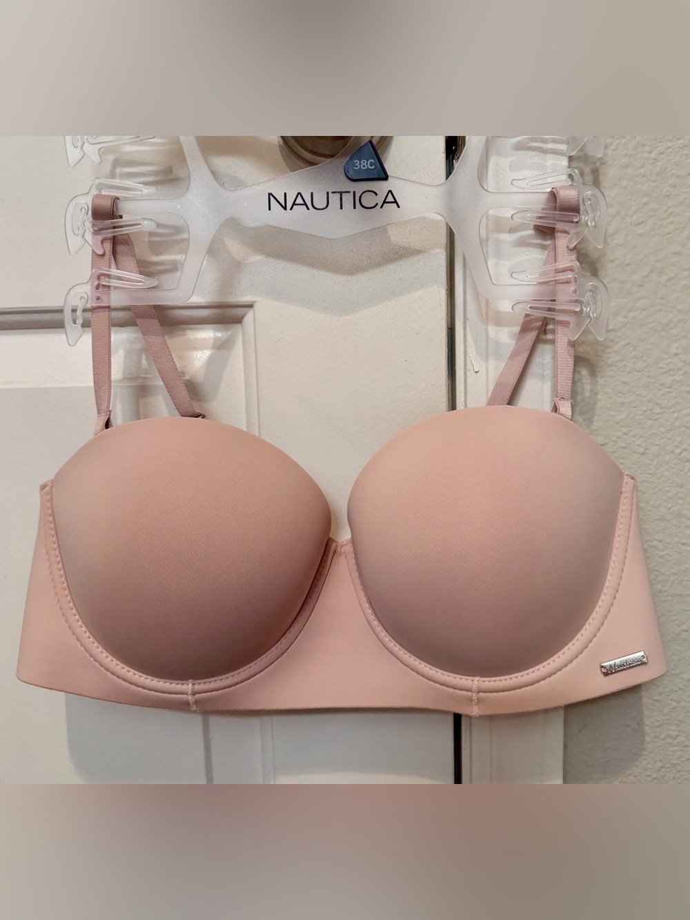 Nautica Light Pink Padded Convertible Bra 38C
